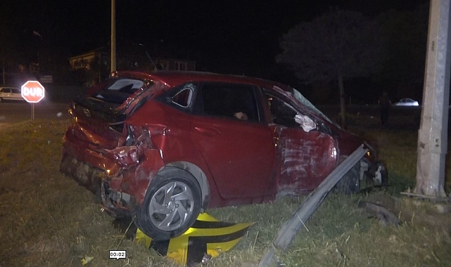 Bafra'da trafik kazası : 2 yaralı