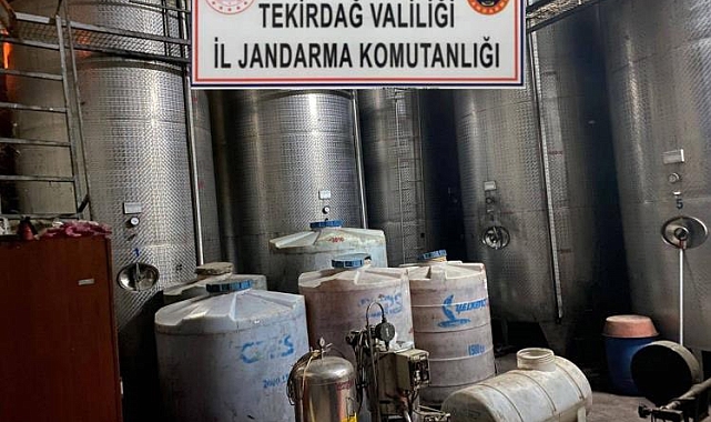 Şarköy'de 72 bin litre sahte şarap ele geçirildi