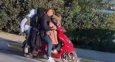 5 kişilik tehlikeli seyahat, görenleri hayrete düşürdü