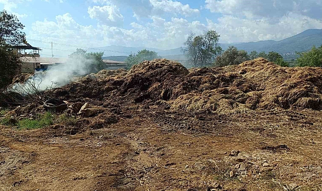 70 ton saman kül oldu