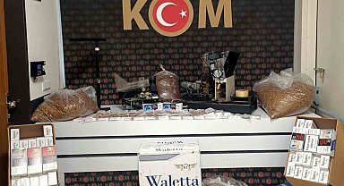 Afyonkarahisar'da polis, 2 adet sigara sarma makinesi ele geçirdi