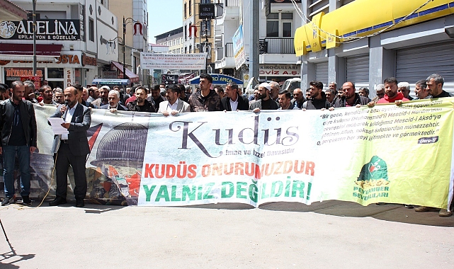 Ağrı'da, Filistin'deki katliam protesto edildi