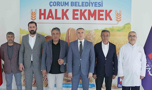 Çorum Belediye Meclis grup başkanları Halk Ekmek Fabrikası'nı inceledi