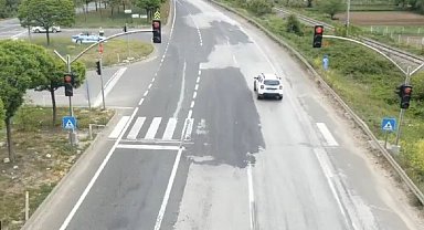 Drone ile yapılan denetimlerde 7 araç ve sürücüsüne ceza kesildi