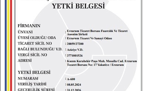 Erzurum'un ilk fuarcılık şirketi kuruldu