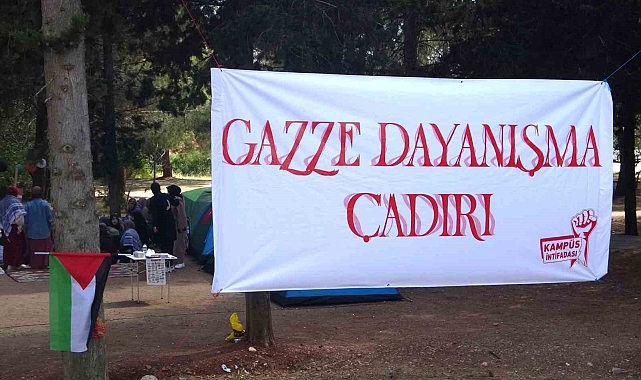 Filistin'e destek için 'Farkındalık Çadırı' kuruldu
