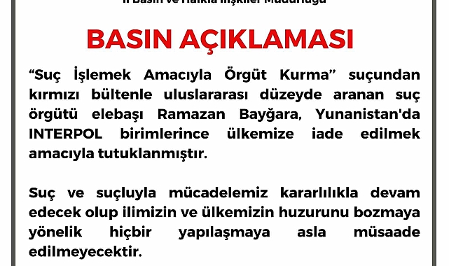 İnterpol tarafından aranan suç örgütü elebaşı Yunanistan'da yakalandı
