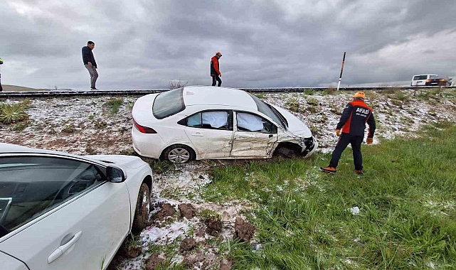Kar yağışı sonrası Buzlanma kazaları beraberinde getirdi