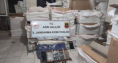 Piyasa değeri yaklaşık 45 milyon 550 bin TL olan gümrük kaçağı malzeme ele geçirildi