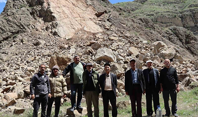 Sitere dağı'nda heyelan meydana geldi