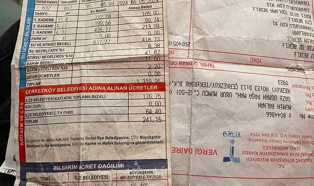 2 bin 564 TL'lik su faturası şoku: "Ben hamam çalıştırmıyorum"