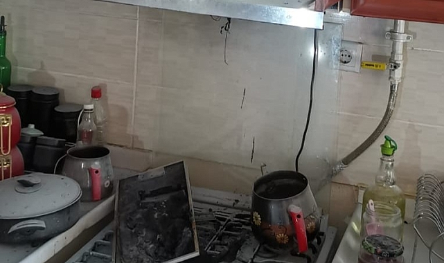 Aspiratörde biriken yağlar yangına neden oldu