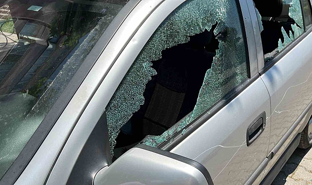 Park halindeki otomobile, baltalı ve bıçaklı saldırı