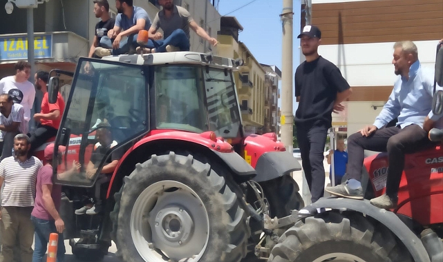 Sulama fiyatlarında indirim talebinde bulun çiftçilerin eylemi sürüyor