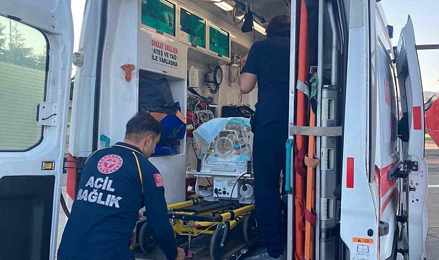 Ambulans helikopter, Bingöl'de yenidoğan bebek için havalandı