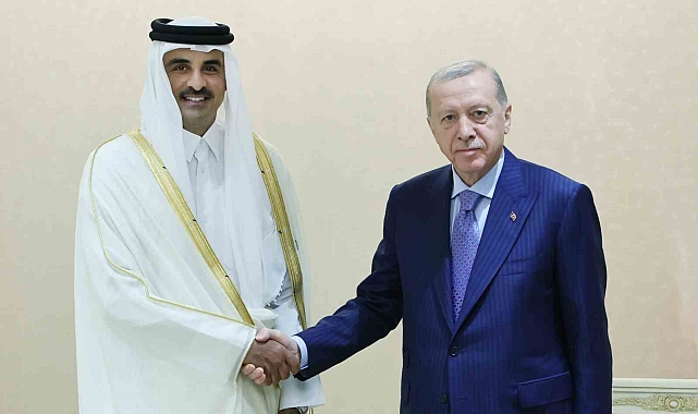 Cumhurbaşkanı Erdoğan, Katar Emiri Hamed Al Sani ile görüştü