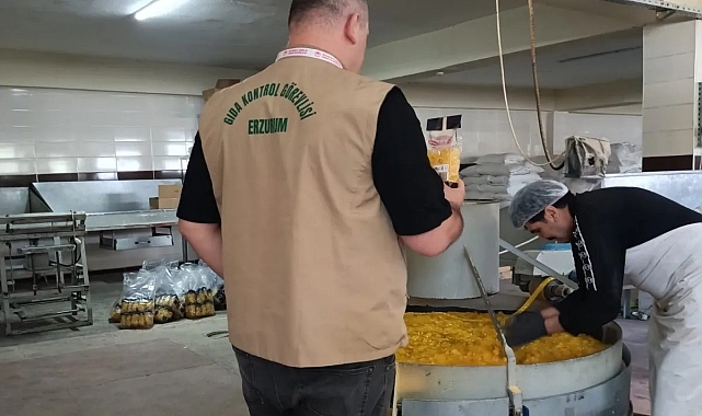 Erzurum'da yem ve gıda ürünlerine denetim yapıldı