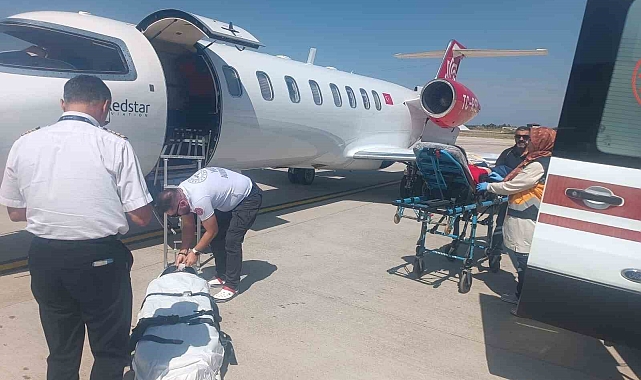 İskemik SVO hastası için ambulans uçak  havalandı
