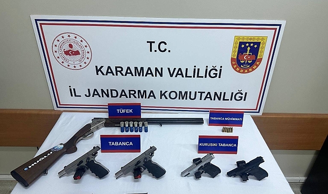 Karaman'da düğün havaya silahla ateş açan 5 kişi yakalandı