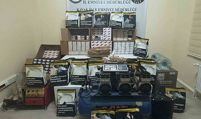 Market değil sanki Kaçak sigara imalathanesi