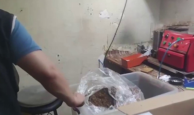 Pendik'te kaçak sigara operasyonu