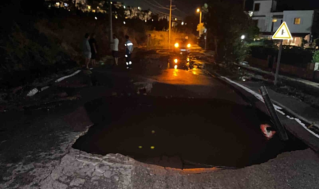 Su hattı bomba gibi patladı