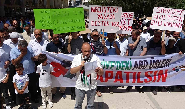 Van'da İsrail'in Gazze'ye yönelik devam eden saldırıları protesto edildi