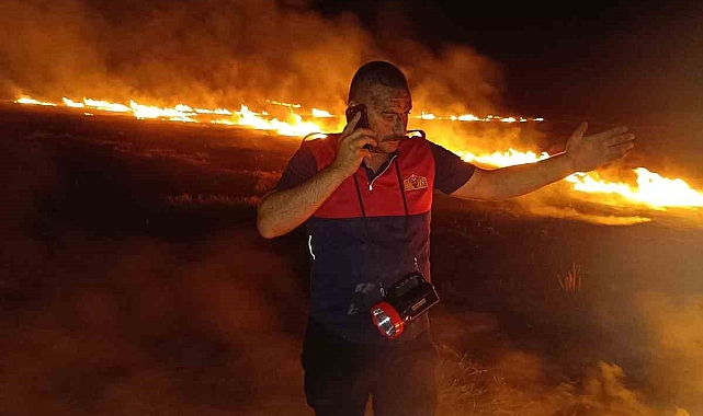 Ağrı'da çıkan yangında 3 bin dönümlük tarla küle döndü