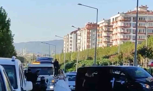 Bursa'da düğün konvoyu terörü