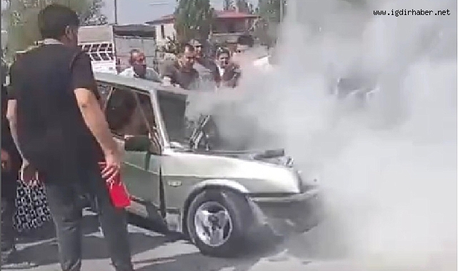 Iğdır’da feci kaza. Otomobil ile traktör çarpıştı!