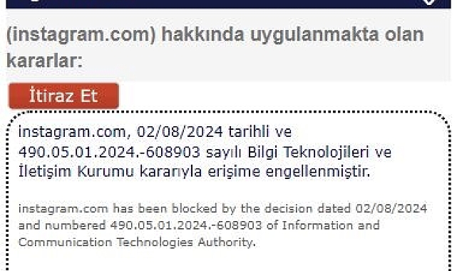 Instagram'da erişim engeli