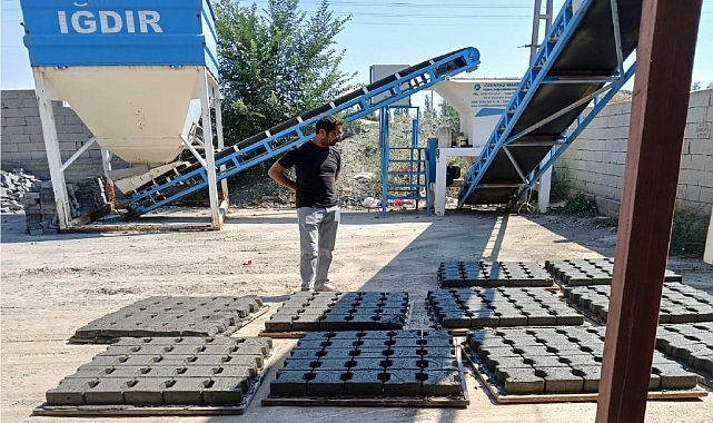 Karakoyunlu’da kilitli parke tesisi üretime başladı