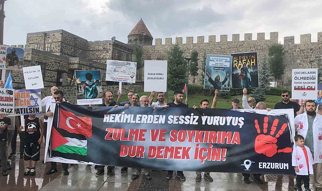 Sağlık çalışanlarının İsrail'e protesto yürüyüşleri devam ediyor
