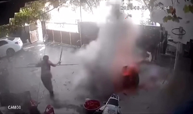 Salça kazanı bomba gibi patladı