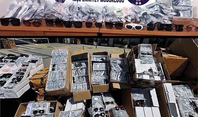 200 bin lira değerinde çeşitli markalarda kaçak gözlük ele geçirildi