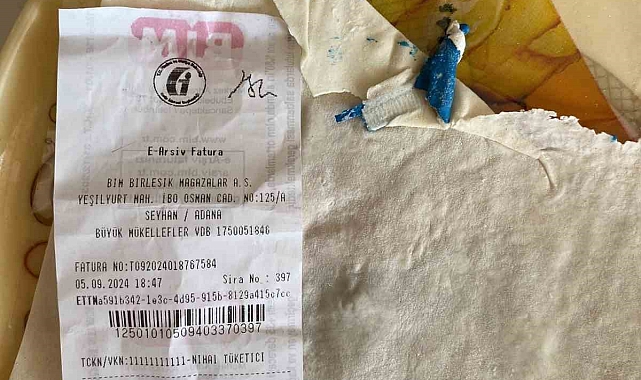 Bir vatandaşın BİM marketten aldığı yufkadan erimiş plastik çıktı