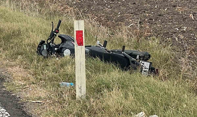 Ehliyetsiz motosiklet sürücüsü hastanelik oldu