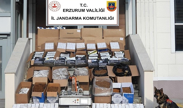 Erzurum'da binlerce adet kaçak sigara ele geçirildi