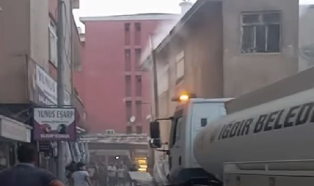 Iğdır'da akşam saatlerinde yangın paniği