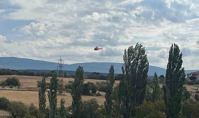 "İnmeyen helikopter" vatandaşları heyecanlandırdı