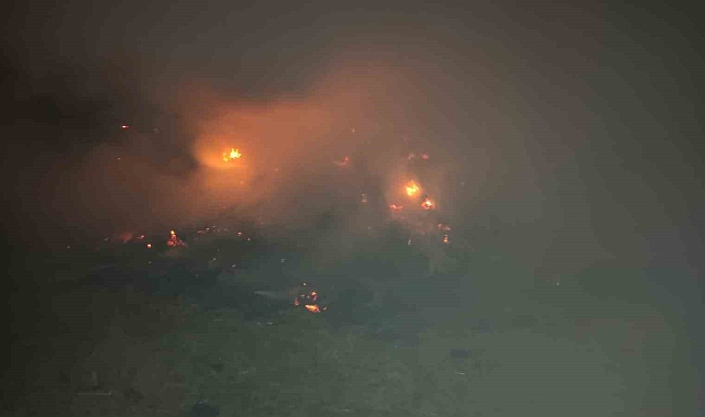 Kars'ta 2 bin 500 balya ot yanarak kül oldu