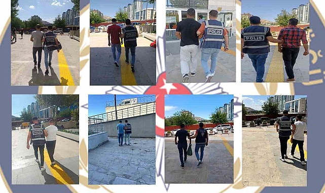 Kesinleşmiş hapis cezası bulunan 99 şüpheli tutuklanarak cezaevine gönderildi