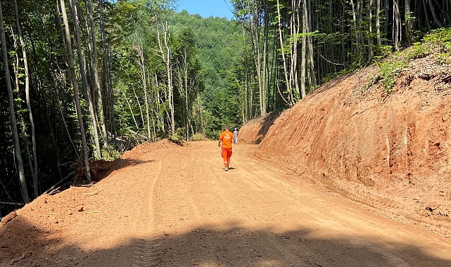 Orman içi yeni yol yapım işleri tamamlandı