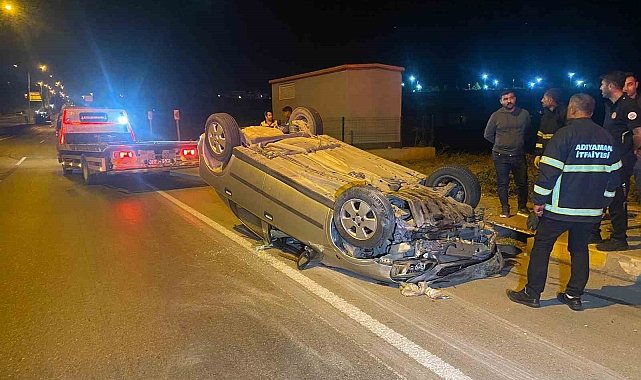Takla atan otomobil yaklaşık 50 metre sürüklendi: 1 yaralı