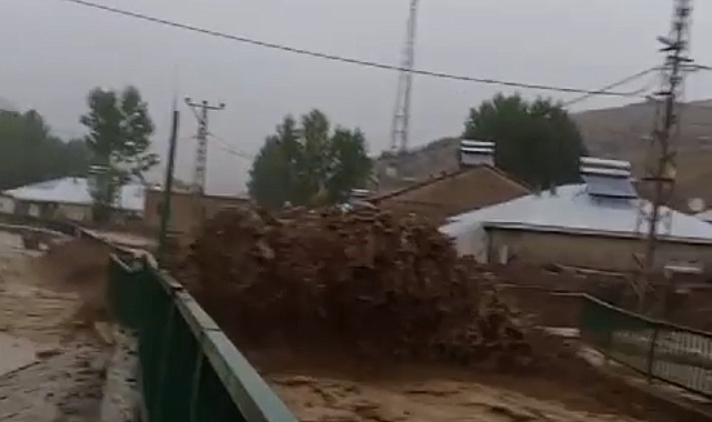 Van'da meydana gelen selden dolayı evleri su bastı tarım arazileri zarar gördü