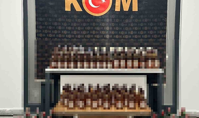 Yalova polisi 130 litre kaçak alkol ele geçirdi