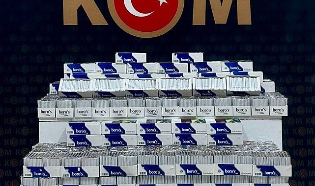 40 bin doldurulmuş makaron ele geçirdi
