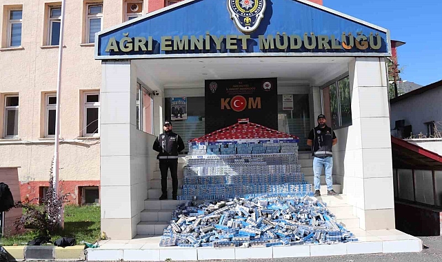 Ağrı'da polis 181 bin 100 paket kaçak sigara yakaladı
