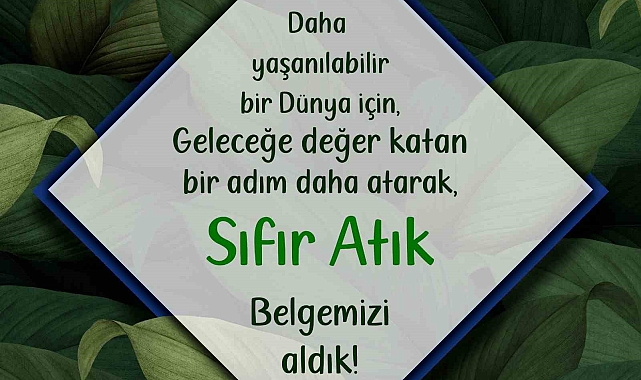 Aras EDAŞ 'Sıfır atık Belgesini aldı