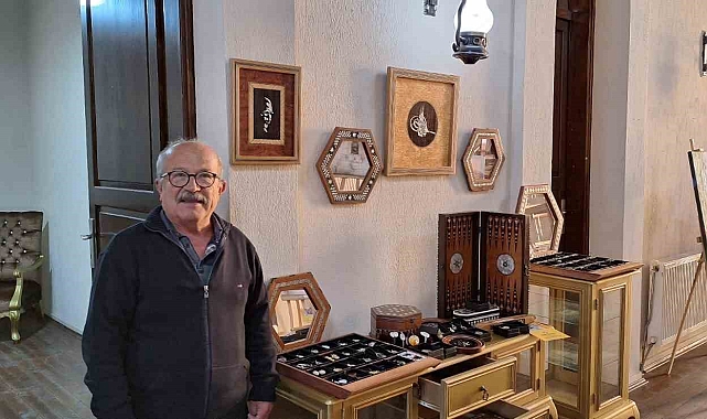 Denizli'nin Buldan ilçesinde sedef kakma işçiliği festivalde yoğun ilgi gördü